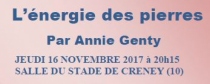 L'Energie des Pierres. Intervenante : Annie GENTY
